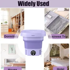 Tvättmaskiner-Bärbar 8L Hopfällbar Mini Tvättmaskin, Mini Tvättmaskin och Torktumlare