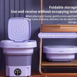 Tvättmaskiner-Bärbar 8L Hopfällbar Mini Tvättmaskin, Mini Tvättmaskin och Centrifugering