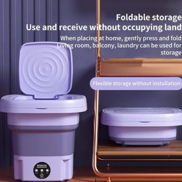 Tvättmaskiner-Bärbar 8L Hopfällbar Mini Tvättmaskin, Mini Tvättmaskin och Centrifugering