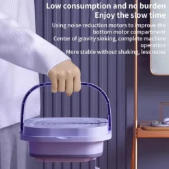 Tvättmaskiner-Bärbar 8L Hopfällbar Mini Tvättmaskin, Mini Tvättmaskin och Tork