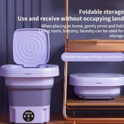 Tvättmaskiner-Bärbar 8L Vikbar Minitvättmaskin, Minitvättmaskin och Torktumlare