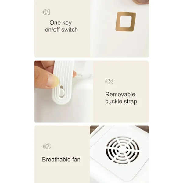 Torktumlare-Bärbar Mini Torktumlare med Inbyggd Torkpåse för Resor och Hemmabruk Vit 70x70 cm