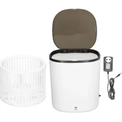 Tvättmaskiner-Bärbar Mini Tvättmaskin 4.5L Liten Turbintvättmaskin med Centrifugalkorg för Resor Lägenhet Husbil 100 till 240V Vit EU-kontakt