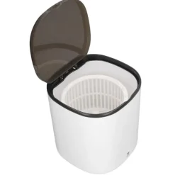 Tvättmaskiner-Bärbar Mini Tvättmaskin 4.5L Liten Turbintvättmaskin med Centrifugalkorg för Resor Lägenhet Husbil 100 till 240V Vit EU-kontakt