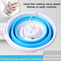 Hommy Tvättmaskiner-Bärbar tvätt maskin mini vikbar tvätt maskin ultraljud rengöring