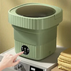 Tvättmaskiner-Bärbar tvättmaskin, 11L 2 i 1 hopfällbar tvättmaskin och torktumlare