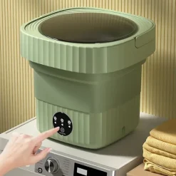 Tvättmaskiner-Bärbar tvättmaskin, 11L 2-i-1 hopfällbar tvättmaskin och centrifug