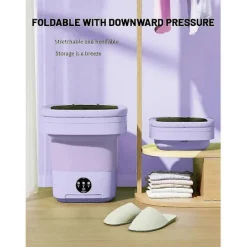 Tvättmaskiner-Bärbar Tvättmaskin, Mini Tvättmaskin, Kapacitet Vikbar Tvättmaskin. Djup Rengöring Av Underkläder, Kläder Rosa Eu-kontakt