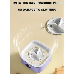 Tvättmaskiner-Bärbar Tvättmaskin, Mini Tvättmaskin, Kapacitet Vikbar Tvättmaskin. Djup Rengöring Av Underkläder, Kläder Rosa Eu-kontakt