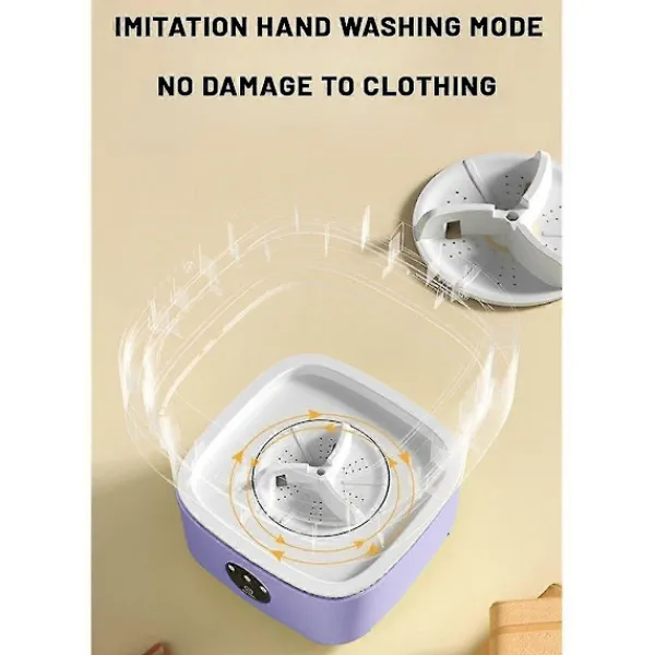 Tvättmaskiner-Bärbar Tvättmaskin, Mini Tvättmaskin, Kapacitet Vikbar Tvättmaskin. Djup Rengöring Av Underkläder, Kläder Rosa Eu-kontakt