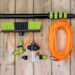 BREND Fönsterrengöring-Teleskopisk vattenslangborste upp till 7 meter – utdragbar vattenborste XXL