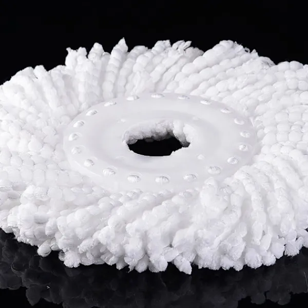 J-star Städmoppar-Byte av 3-pack mopphuvud för orkansnurrmoppar, mikrofiberpåfyllningar, rund standardstorlek