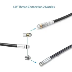 Högtryckstvättar-[CA] 15 m högtrycksslangrengörare för Kärcher K2-K7/HD/HDS 180 Bar [JUN]