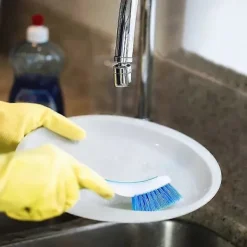 Rengöringsmedel-{ca}Diskborste i plast med sugkopp, 3-pack | Diskborstar för rengöring av diskbänkar, disk och kastruller--