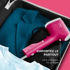 CALOR Ångtvättar-Pure POP Ångsteamer, Flöde 20 g/min, Behållare 70 ml, Klar på 15 sek, Autonomi 4 min,ånga och rena DT2023C0