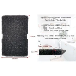 Torktumlare-Cylinda Torktumlare Kondensorfilter Svamp 2964840100 2-pack