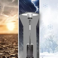 FJORD Städmaskiner-210d Svart Kraftig Vattentät Stående Uteplatsvärmare Skydd Värmeskydd (Ruipei)