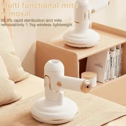 Dammsugare & Tillbehör-Dammsugare mot kvalster med UV-ljus, 3-i-1 trådlös uppladdningsbar dammsugare mot kvalster för madrasser, soffa, bil