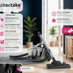 Dammsugare & Tillbehör-Dammsugare VC900, 900 W, påslös, hårda golv och mattor