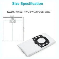 Dammsugare & Tillbehör-Dammsugarpåsar Filter Passar KFI 357 KFI357 KA 40 Ersättningspåse för 2.863-314.0WD2 Plus WD3 Som Visas