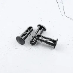 DAO Soptunnor-Db 3 par gångjärnsbultar gångjärnsstift för soptunnelock behållare för att passa 240/120/100/60l utomhus soptunnor, 65mm x 18mm, svart plast