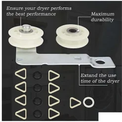 DAO Torktumlare-Db 4392067 Torktumlare Reparationssats &w10837240 Torktumlare Löphjul,279640 Löphjul Remskiva Kompatibel Whirlpool,ersätter 4