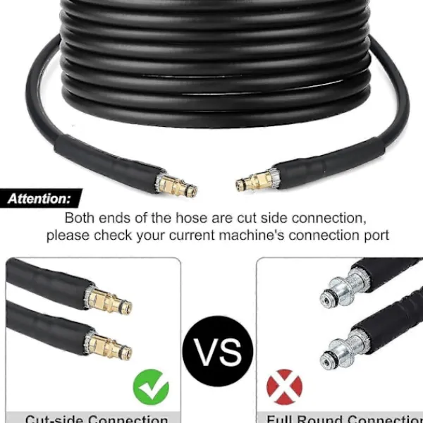 DAO Högtryckstvättar-DB 10m Ersättningsslang för Högtryckstvätt Karcher K Serie K2 K3 K4 K5 K6 K7 Click Plug Snabbkoppling (10)