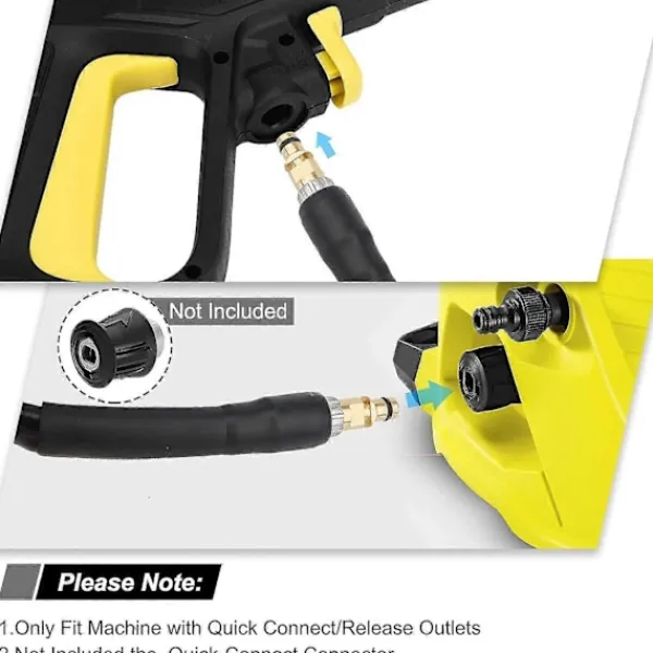 DAO Högtryckstvättar-DB 10m Ersättningsslang för Högtryckstvätt Karcher K Serie K2 K3 K4 K5 K6 K7 Click Plug Snabbkoppling (10)