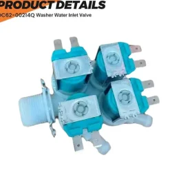 Tvättmaskiner-DC62-00214Q Vatteninloppsventil för Tvättmaskin, Ersättning för Vatteninlopps Solenoidventil