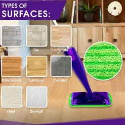 AVANA Städmoppar-3-delad Anpassningsbar Swiffer WetJet Platt Klibbig Snap Mog Set 12 Tum