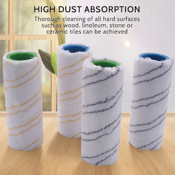 unbranded Städmoppar-4-delars set med rullar för Kärcher FC7 FC5 FC3 FC3D elektrisk golvrengörare 2.055-007.0 / 2.055-006.0