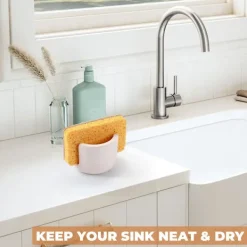 Svampar & Dukar-Diatomit Svamp Hållare för Kök Diskho, Vattenabsorberande Diskho Sten Torkning, Snabb Organizer för Kök Badrum