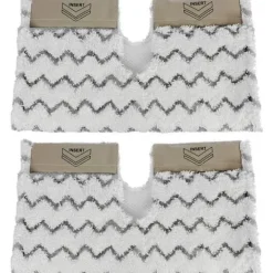 Generic Städmoppar-Dirt Grip Shark Pads [2 Pads] Kompatibla med Klik 'n' Flip S6001 och S6003 Ångmoppar, Vit