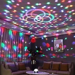 Tvättmaskiner-Diskokula Discolampa Party Discoljusprojektor LED Party Ljus 9 Färger Discolampa Med Fjärrkontroll För Halloween Dekoration Disco Ktv Klubb