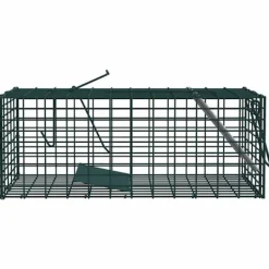 VIDAXL Skadedjur & Insekter-Djurfälla i stål - - 31x13x12 cm - Grön - Vädertålig - Korrosionsbeständig