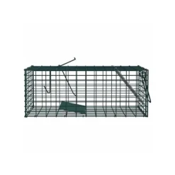 VIDAXL Skadedjur & Insekter-Djurfälla i stål - - 31x13x12 cm - Grön - Vädertålig - Korrosionsbeständig