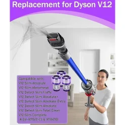 YIXI Dammsugare & Tillbehör-Dyson V12 3-pack filter - Hepa-filter för dammsugare, kompatibel med Dyson V12 Slim Absolute Detect, tvättbart tillbehör