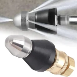 Högtryckstvättar-/EA/ Rengöringsverktyg för avlopp, munstycke i rostfritt stål, G1/4 Avloppsrörsrensnings- och rengöringsverktyg för att rensa rör