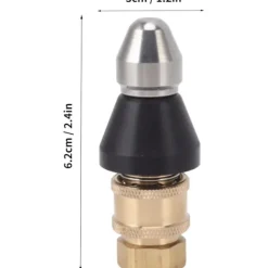 Högtryckstvättar-/EA/ Rengöringsverktyg för avlopp, munstycke i rostfritt stål, G1/4 Avloppsrörsrensnings- och rengöringsverktyg för att rensa rör