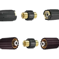 Högtryckstvättar-/EA/ Snabbkoppling för slang, M22 x 1.5 Dubbel Hankontakt för högtryckstvätt Kompatibel med Kärcher HD & HDs högtryckstvätt (14 mm diameter)