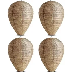 Skadedjur & Insekter-/EA/4 st Getingfällor Giftfritt Lockbete av Papper, Avskräckande för Bin - Getingbo Beige Beige Beige