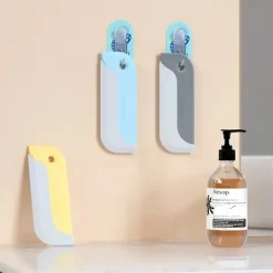 Fönsterrengöring-/EA/Blå 2-pack liten badrumsspegel-skrapa, köksbänksskrapa, torkare för rengöring