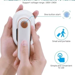 Strykjärn-/EA/Resestrykjärn: Resestrykjärn - Ministrykjärn - 20s Snabb Uppvärmning - 50 ML Vattentank - Vått och Torrt för Hem och Resa - Vit [BR]