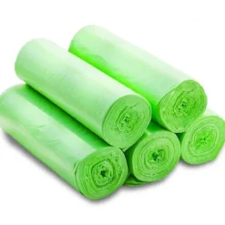 LEIGELE Soptunnor-Ekologiska avfallspåsar, 100 st rivsäkra avfallspåsar, matavfallspåse för kök, komposterbara & biologiskt nedbrytbara avfallspåsar (LGL)