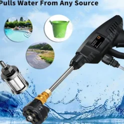 TECH DISCOUNT Högtryckstvättar-Elbilstvätt - TD® - Vattenpump 300W - Autonomi 60min - Multifunktionsmunstycke - 25V