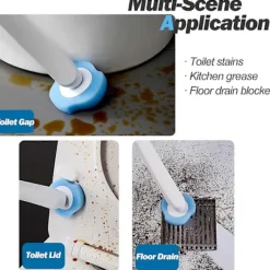 FMYSJ Rengöringsmedel-Engångs Toalettrengöringssystem med 24 st Desinficerande Refiller, Toalettborste Fresh Brush Set (24 Desinficerande Refiller) (FMY)