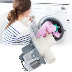 Tvättmaskiner-Ersättningsdel för tvättmaskinens avloppspump Passar kompatibel med Haier trumtvättmaskin AC220V‑240V-Perfet