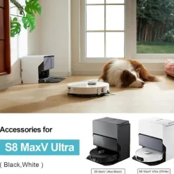 unbranded Dammsugare & Tillbehör-Ersättningsdelar för Roborock S8 Maxv Ultra, huvudborste och sidoborste As Shown