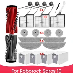 Dammsugare & Tillbehör-Ersättningsdelar för Saros 10 Dammsugare Huvudborste Sidoborste HEPA Filter Moppdynor Dammpåsar Tillbehörssats