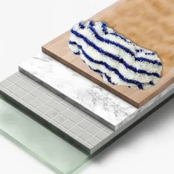 DAO Städmoppar-Ersättningsdukar i mikrofiber för Rowenta Clean&Steam ZR005801, tvättbara 6-pack (RY7/RY8-serien) [DB] Blue gray white